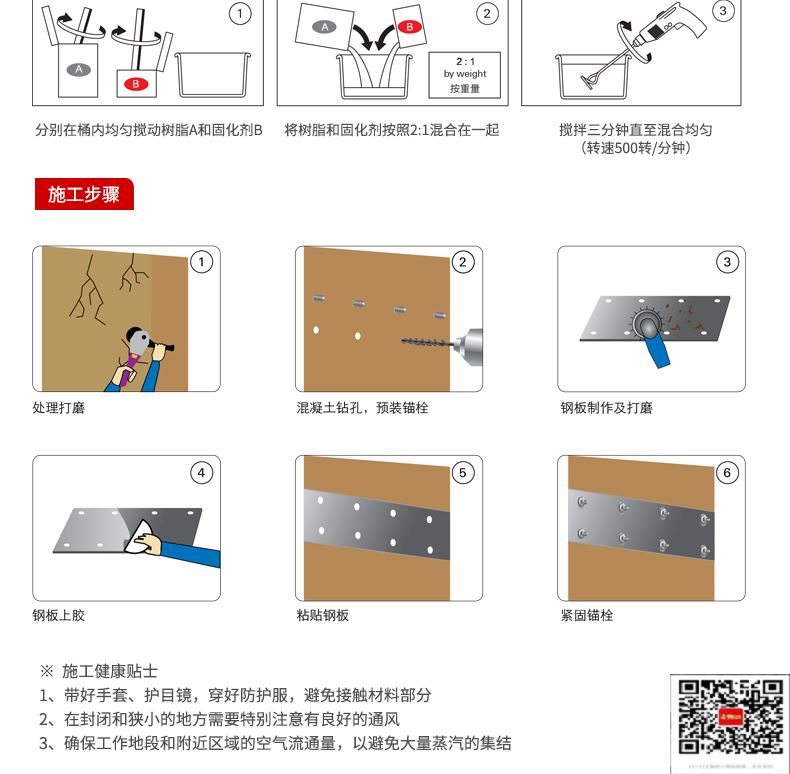 包钢美兰粘钢加固施工过程